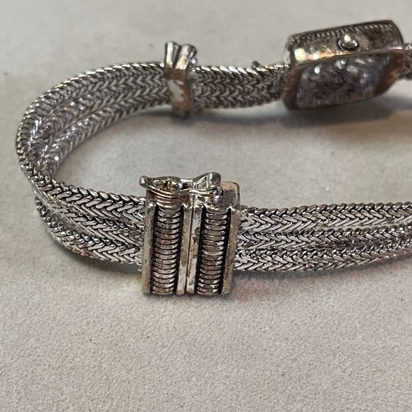 Napier Vintage Silverplate Filigree Chain Bracelet - Picture 3 of 9